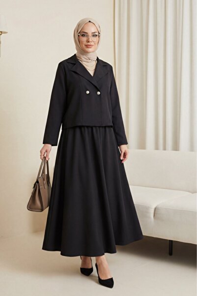 Modamorfo Double-Breasted Collar Jacket with Double Buttons on the Front and ...