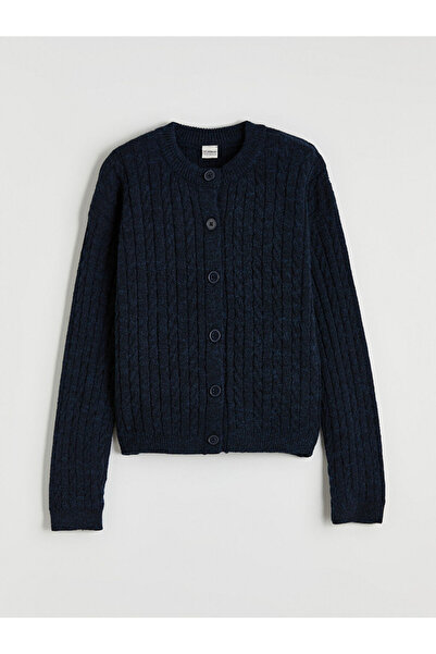 LC Waikiki GİYÇık Store den Cardigan tricotat pentru fete, albastru închis B ...