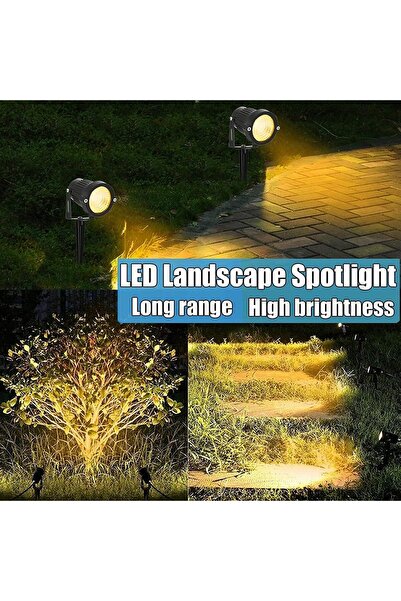 YD Zellux Outdoor Landscape LED Lighting 12W Waterproof IP65 Garden Lights COB Led Spotlights with Spik