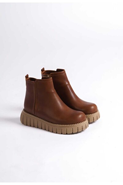 I Love Shoes Velarise Women's Boots Tan Matte Leather Beige Sole