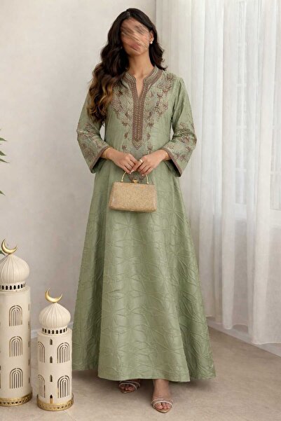 TOP BERLANTY Flared jalabiyas with luxurious traditional embroidery
