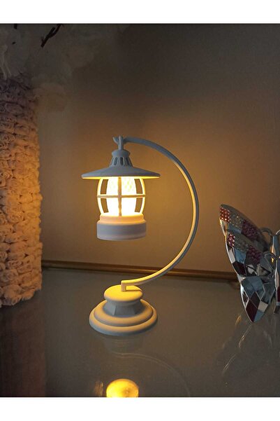 smilechild Led mumlu fener Dekoratif Mumluk 20 CM LED MUM DAHİLDİR beyaz plas...