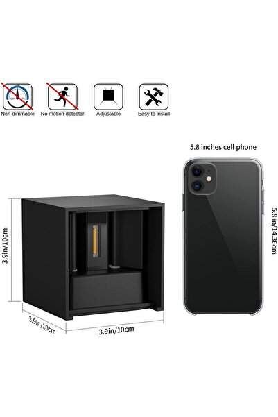 K-Bright 12W Outdoor Wall Light Waterproof IP65 LED Wall Lighting Indoor Outd...