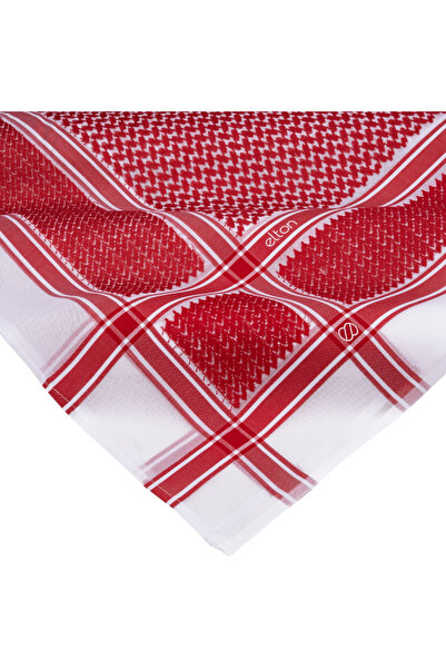 ELTON Elton Red Shemagh in a Modern Style Edition - A Lightweight , high-qual...