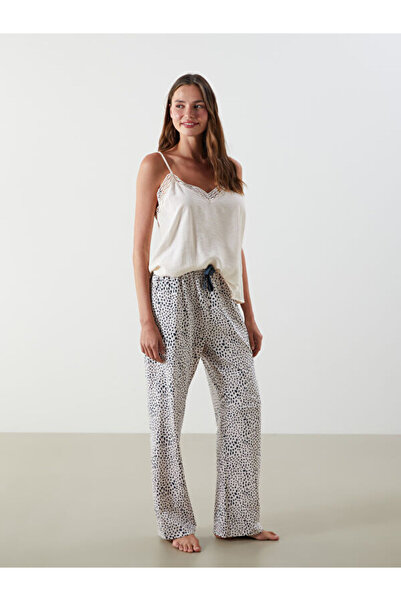 LC Waikiki Rmz Gi̇yi̇m Farkiyla Women's Embroidered Pajama Bottoms with Waist...