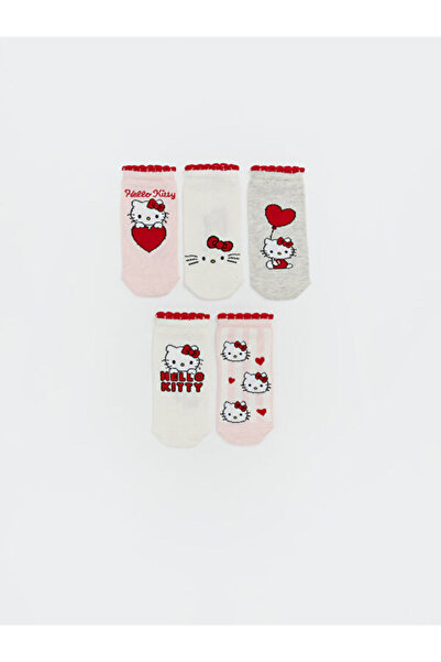LC Waikiki RMZ GİYİM FARKIYA Șosete pentru fete cu imprimeu Hello Kitty, pach...