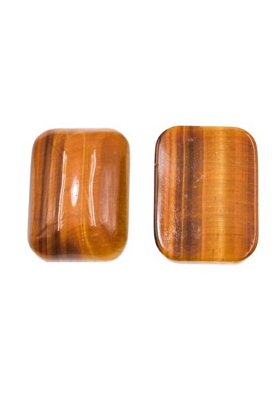 Generic عقيق عين النمر 24.9 مم × 18.1 مم – أحجار كريمة أصلية مصقولة سائبة