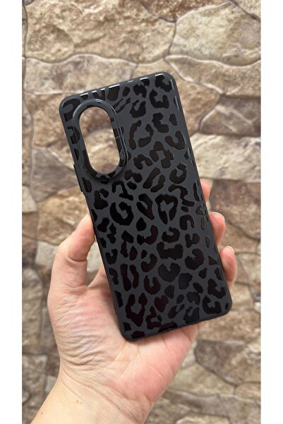 Vip Case Huawei Nova 9 Se Uyumlu Siyah Leopar Desenli Silikon Darbe Emici Kla...