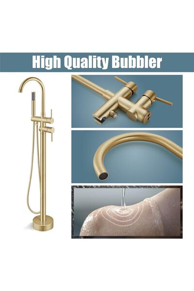 Aolemi Floor Mount Bathtub Faucet Freestanding Bath Filler Standing High Flow Shower Faucets Shower