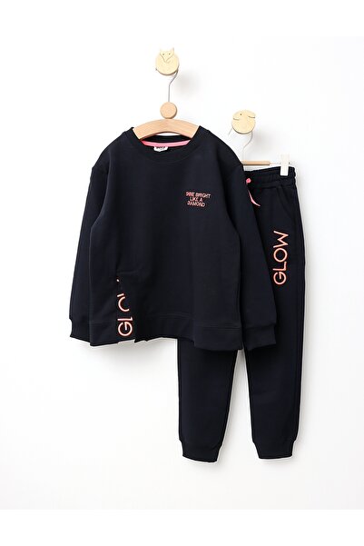 MiniKids Shine Bright Like A Diamond Tracksuit Navy Blue-Pink 146 (10-11 Years)