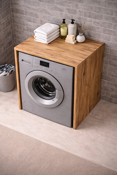 Nenu Nova Atlas Çam Çamaşır Makinesi Dolabı 65x60x90 cm | Kurutma Makinesi Uy...