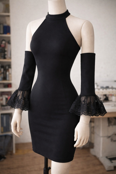 PL Black lace sleeve