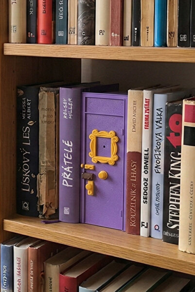 Alvina Atölye Friends Mor Kapı Book Nook - Kitap Arası Diorama & Kumbara Kutu...