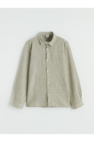 LC Waikiki Peak New Season Boys' Striped Poplin Shirt