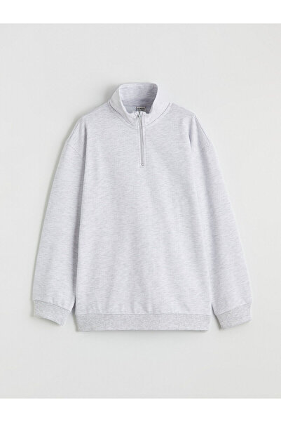 LC Waikiki Γκρι φούτερ για αγόρια ψηλός λαιμός