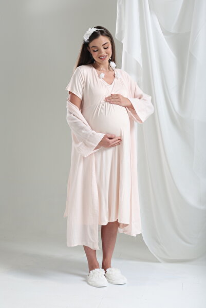 Lohusa Homewear New Season Powder Linen Short Sleeve Design 100% Cotton Summe...