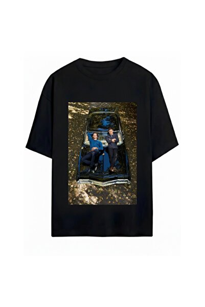 SVART WEAR Supernatural Printed Unisex Oversize 100% Cotton T-Shirt