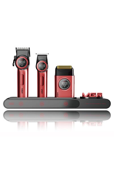 SMP VGR COMBO 3 in 1 Steples Pro Set Profesyonel Berber Tıraş Makinası Seti