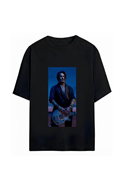 SVART WEAR Μπλουζάκι Johnny Depp με στάμπα, Unisex, Oversize, 100% βαμβακερό