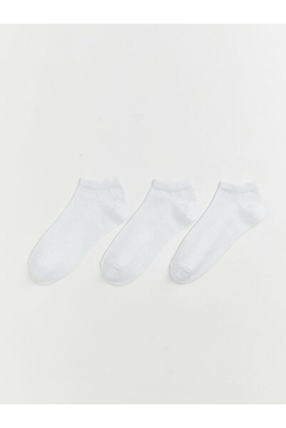 LC Waikiki Rmz Gi̇yi̇m Farkiyla Women's Plain Booties Socks 3-Piece