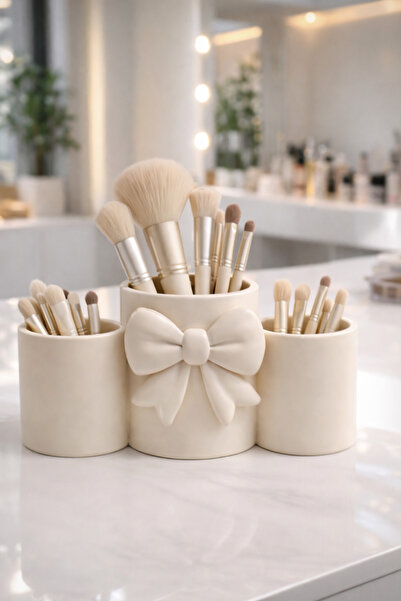 HEDİX DİGİTAL حامل أقلام/فرشاة مزخرف ثلاثي القطع من HEDIX