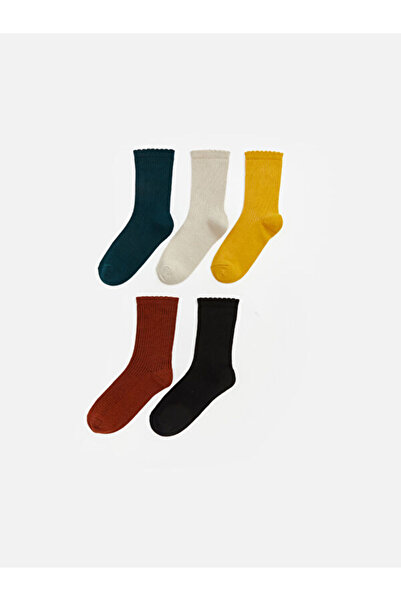 LC Waikiki Rmz Gi̇yi̇m Farkiyla Ruffled Women's Socks 5-Pack