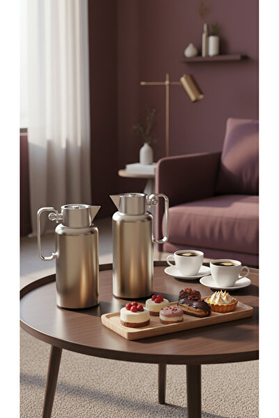 Generic 1-liter tea or coffee thermos set