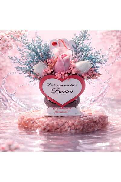 victiny Cos cadou pentru Cea mai buna bunica ,lumanari parfumate ceara de soi...