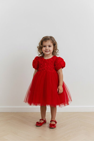 FURYATEX Girls Floral Tulle Princess Dress – Birthday Special Occasion Party ...