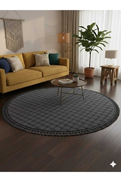 ALTUN CARPET ΜΟΝΤΕΡΝΟ ΣΤΡΟΓΓΥΛΟ ΧΑΛΙ BABIL PONPON ΜΕ ΚΡΟΣΣΑ ΒΕΛΟΥΔΙΝΗ ΑΝΤΙΟΛΙ...