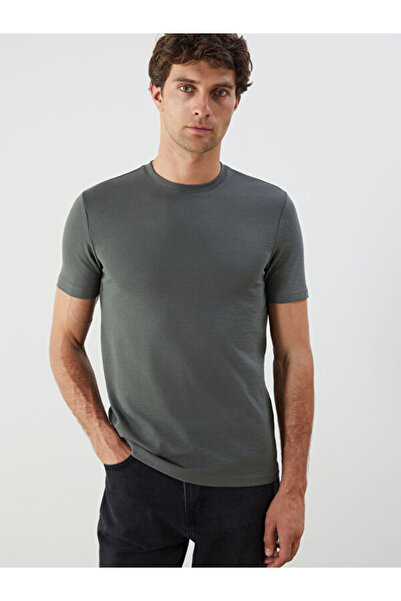 LC Waikiki Rmz Gi̇yi̇m Farkiyla Zero Roba Collar Combed Cotton Men's T-Shirt