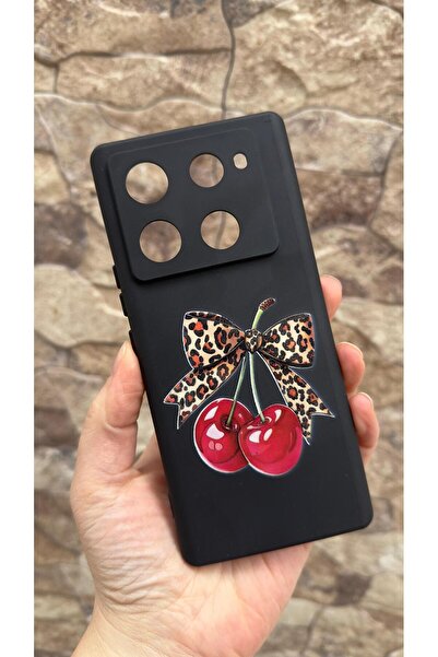 Vip Case Infinix Note 40 Pro Compatible Cherry Bow Leopard Pattern Silicone S...