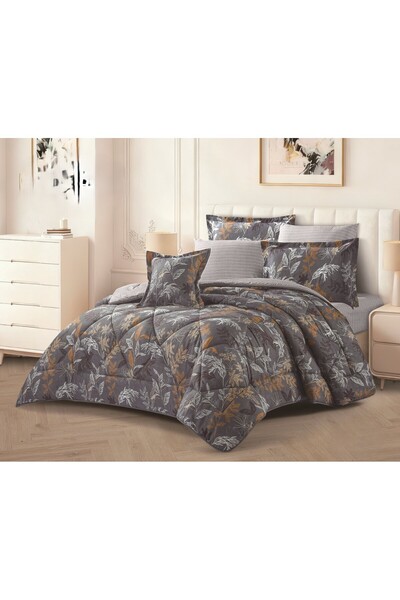 HOURS Summer double bed sheet set, 7 pieces, made of microfiber fabric, for y...