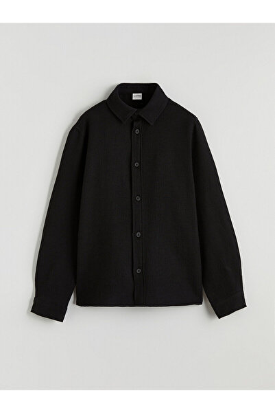 LC Waikiki Nevavm Dobby Boys' Shirt with Difference