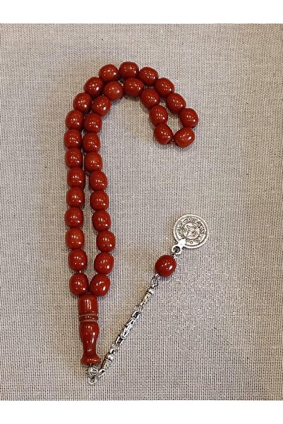 alomran orientals سبحة سندلوس معرق بلون أحمر معتّق مائل للبني