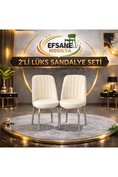 Efsane i.E.G GOLD SANDALYE 2 Lİ SALON MUTFAK YEMEK ODASI BAHÇE BALKON OTEL CA...