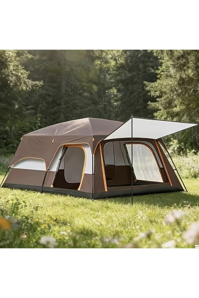 Bleco خيام عائلية كبيرة تتسع من 6 إلى 8 أشخاص، تتميز بتصميم غرفة مزدوج ، ومظل...