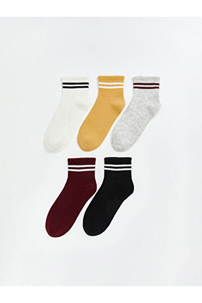 LC Waikiki Rmz Gi̇yi̇m Farkiyla Striped Women's Socks 5-Pack