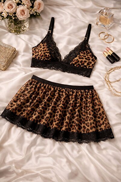 cdh çeyize dair herşey Calyra Leopar Etekli Takım