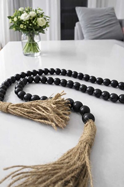 diclecollection 75cm Decorative Wooden Black Bead Prayer Beads/Wall Ornament/...