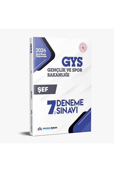 MemurSınav GENÇLİK VE SPOR BAKANLIĞI ŞEF 7'Lİ DENEME