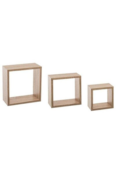 Generic Five Simply Smart 3-Piece Fixy Floating Cube Wall Shelf Set Natural Oak