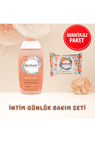 Femfresh İntim Bölge Temizlik Seti - Yıkama Jeli & Islak Mendil