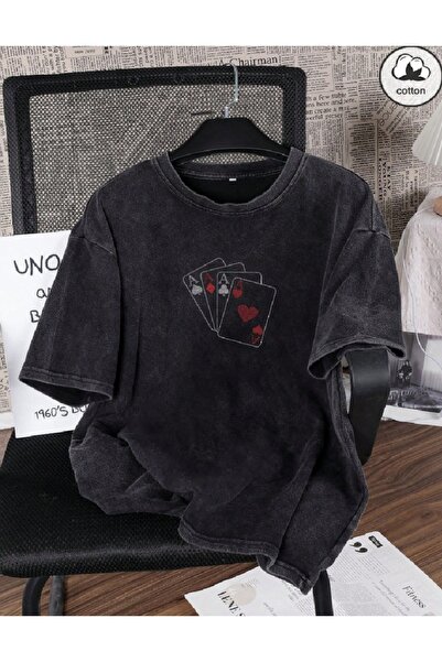 PENTHİLUS Acid-Washed Oversize Unisex T-Shirt - Washed Oversize T-Shirt