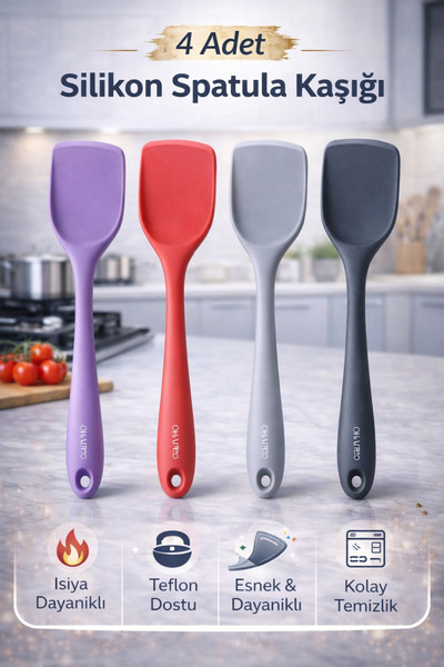 Single ( 4 Adet ) Ultra Sert Uçlu Silikon Yüksek Isıya Dayanıklı Yanmaz Yapış...