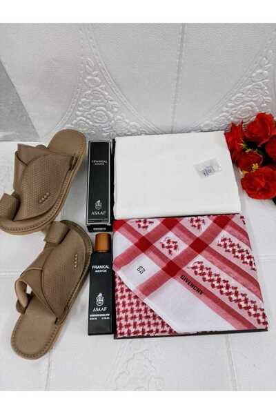 Gifts صندوق يتكون من قطعت قماش وسماط وصندل وعطر