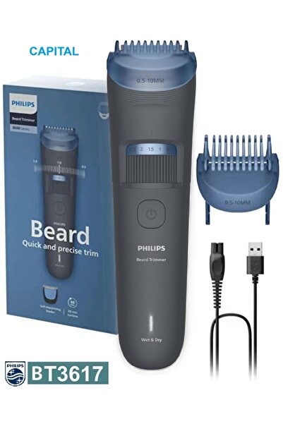 Philips Smart Philips BT3617/15 Professional Washable Beard Trimmer, 20 Lengt...