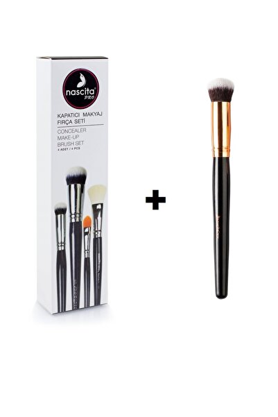 nascita Pro 4-Piece Concealer Makeup Brush Set + Professional Oval Concealer ...