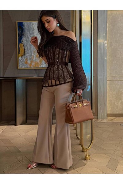 Bamah Mocha long corset holiday set