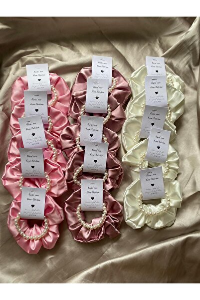 shop Saten toka - İnci Bileklik -İsim Kartlı Kına Hediyelik 10 Adet